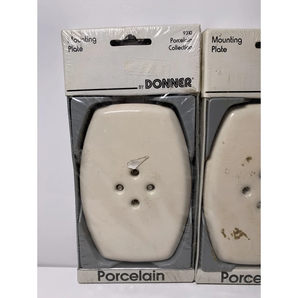 Donner Porcelain Ivory Mounting Plate Lot 4 Matching 9310V Bathroom Remodel